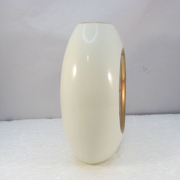 Vintage The Art of Chokin Ceramic Bud Vase with Gold Accented Birds and Fruit - Picture 5 of 12